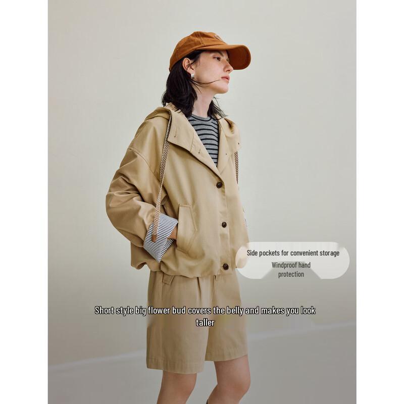 Inman Damen 2025 Herbst Outdoor Kapuzenjacke Relaxed