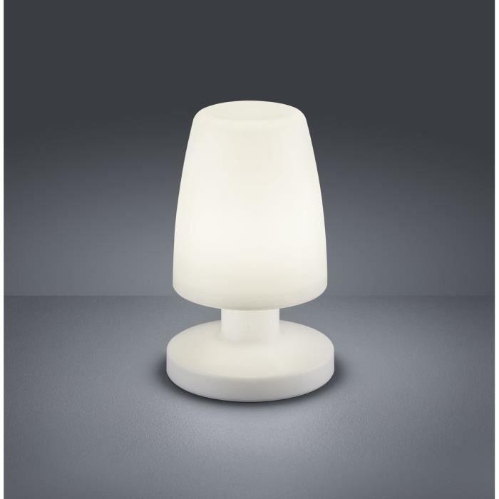 Lampe de table - TRIO - Dora - Blanc - 13 cm - IP44 - Rechargeable USB
