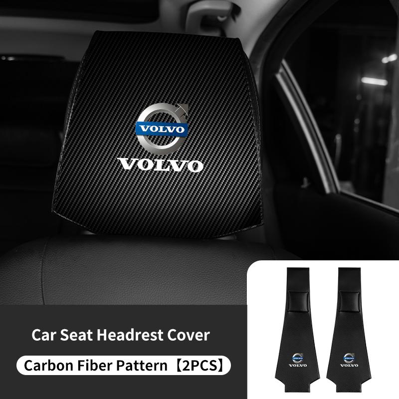 Copertura per Poggiatesta Sedile Auto in Pelle Anti-sporco Protezione Cuscino per Collo Per Volvo C70 S60 S80 S90 V40 V50 V60 V90 XC40 XC60 XC70 XC90