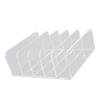 Desktop File Organizer Clear Acrylic 5 Compartments Office Document Sorter Multifunction Letter