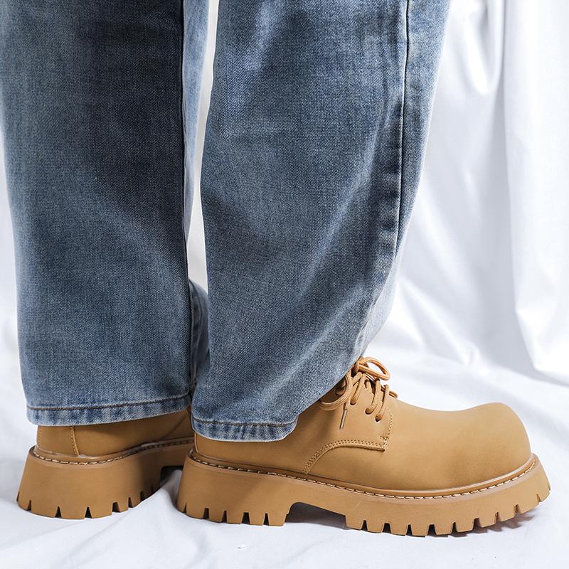 Weiße Herrenschuhe mit dicker Sohle Modischer klassischer minimalistischer Stil Outdoor trendig Freizeit Party Bräutigams Hochzeitsqualitätsschuhe