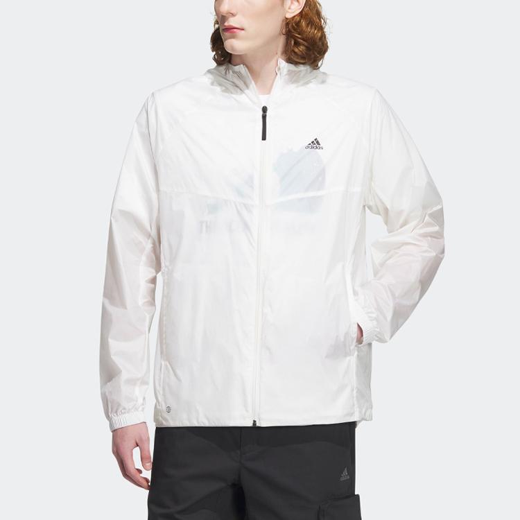 Adidas Ultralight UPF Windbreaker With Logo Unisex Outerwear Bright-White IA1784