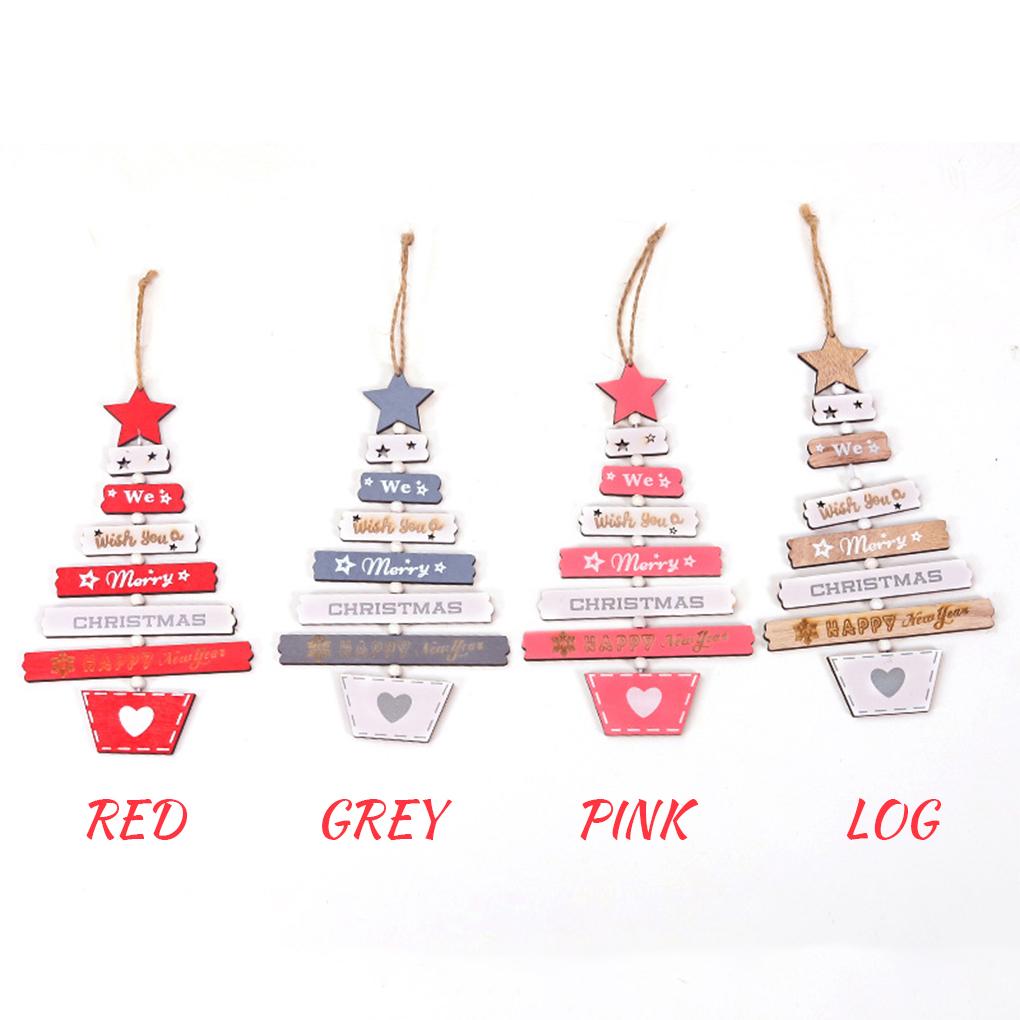 Office Hotel Christmas Wood Decoration Indoor Living Room Bedroom Tree Sign Showcase Ornament Reusable Festival Decor