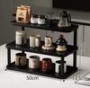 Wood Multi-Layer Coffee Mug Display Rack Stepped Countertop Cup Holder Space Saving Storage Shelf for Kitchen Office Living Room