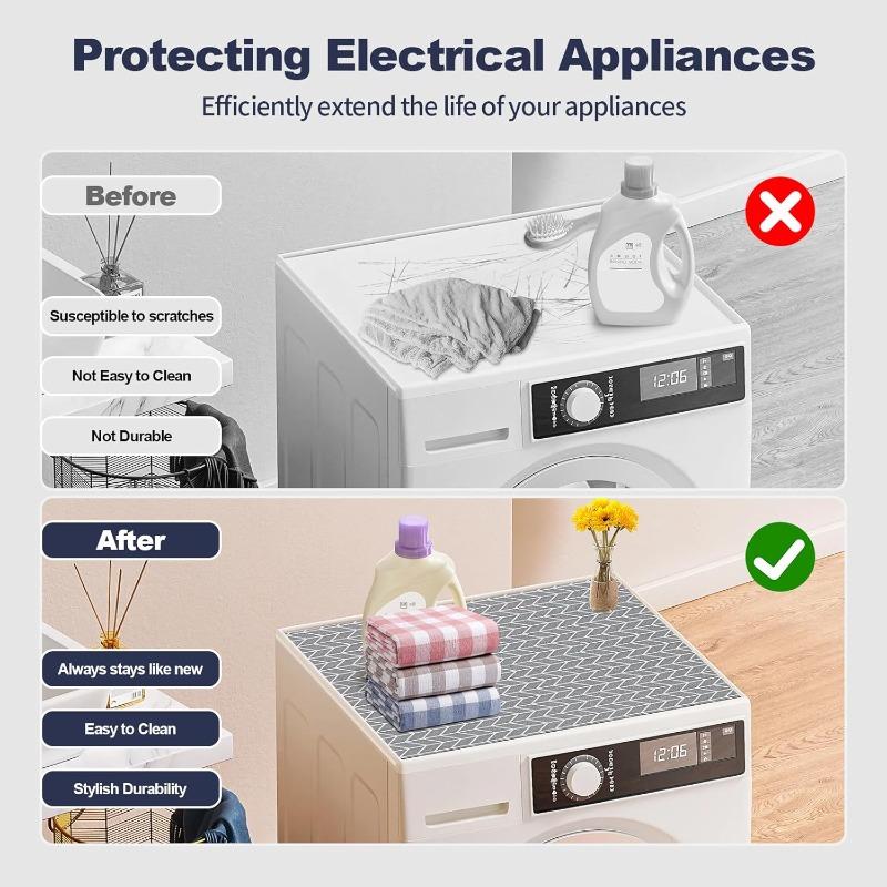 Polyester Cotton Dustproof Cover Cloth Washing Machine Refrigerator Microwave Oven Protective Cover,Home Decoration Cover Cloth