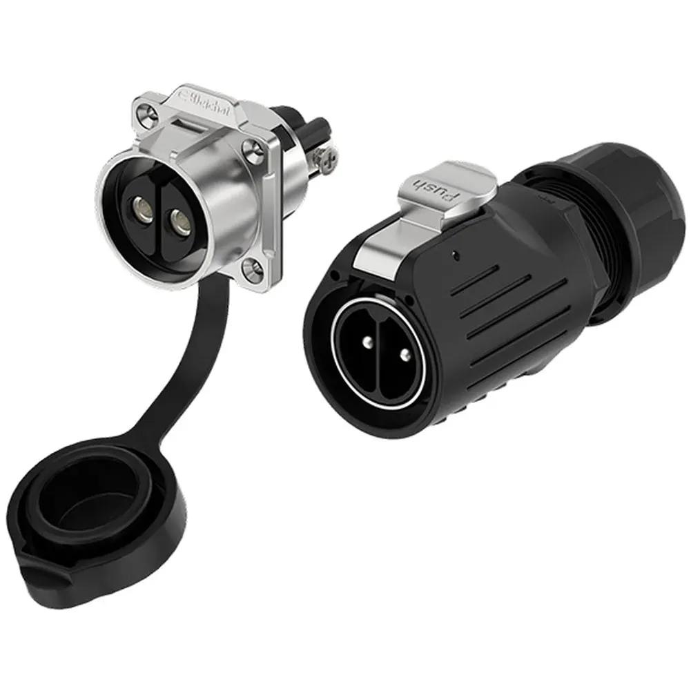 LP 28 Waterproof Connector IP68 Screw Lock Circular 50A 500V 2 Wiring 2 Pin 3 Pin Copper Alloy Silver Plated Hardware Tool