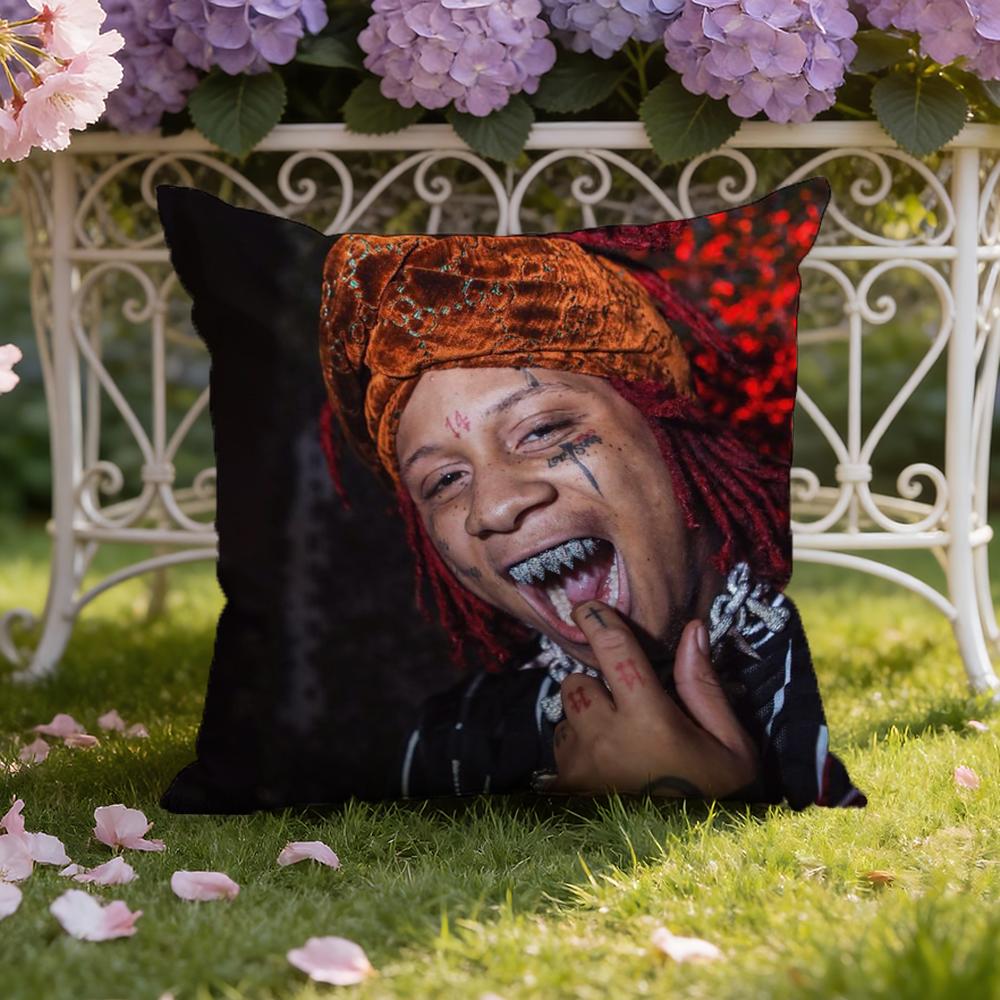 Rapper T-Trippie R-Redd Cushion Cover Home & Car Dual-Scene Pillow Cover: Reversible for Premium Comfort