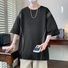 Large Men's Ice Silk Cool Print Short Sleeved T-shirt Round Neck Top