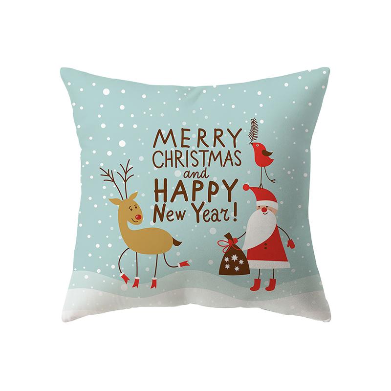 

С Рождеством милый Санта-Клаус с принтом наволочка для дома, гостиной, украшения дивана, квадратная подушка, наволочка 40X40CM