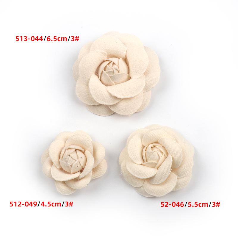 Korean Camellia Fabric Flower Corsage for DIY Headdress and Jewelry Accessories