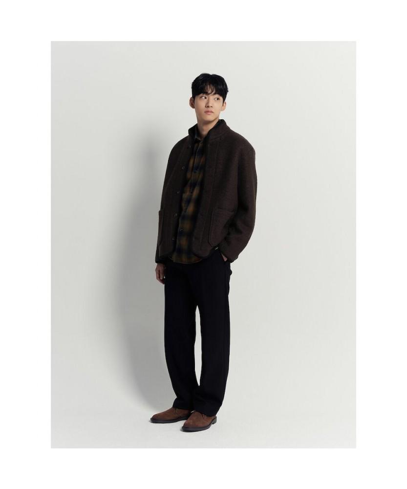 Beanpole Men Fleece Button-Up Cardigan Brown