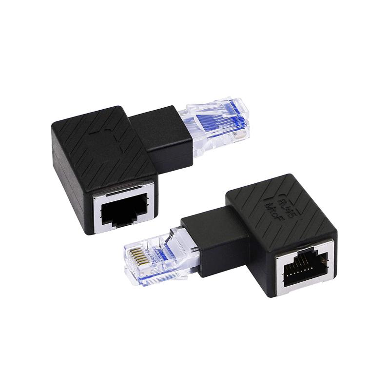 

Rj45 Fast Ethernet Male To Female Right Elbow Adapter Cat5/6 Ethernet Lan Extension Adapter For Hub right elbow