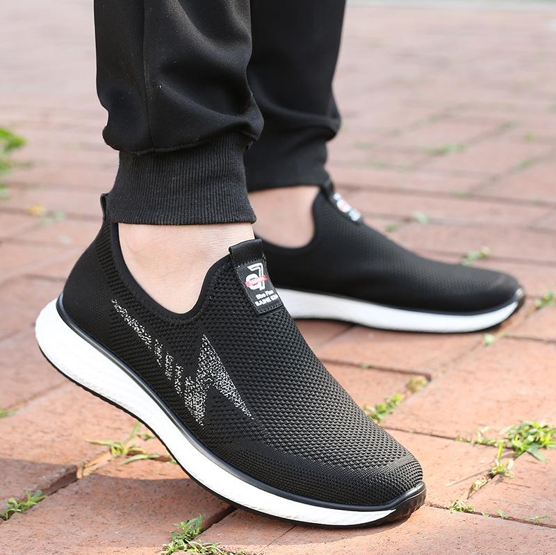 Old Man Head Men's Shoes Summer Mesh Shoes Men's Breathable Thin Mesh Shoes Versatile Mesh Trendy Shoes Lightweight Men's Shoes