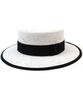 Taping White Long Panama Hat