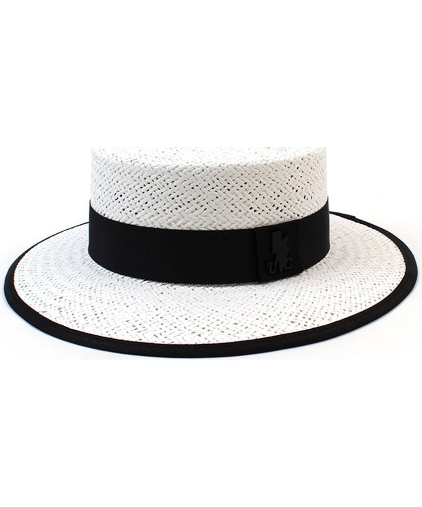 Taping White Long Panama Hat