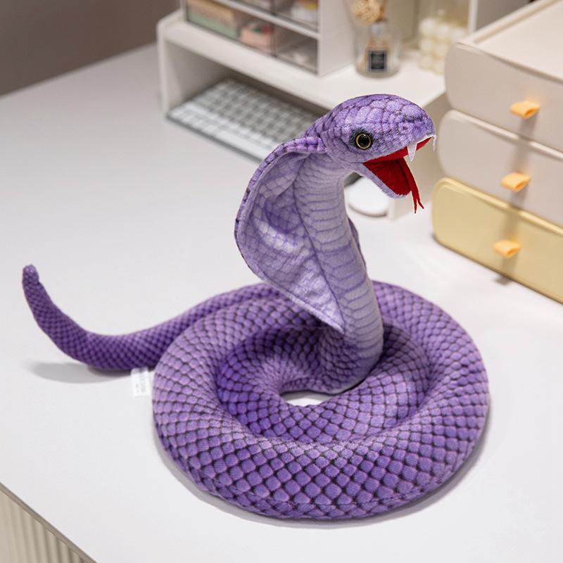 Cartoon Simulation Cobra Doll Plush Toy Boa Constrictor Zodiac Snake Doll Boy Funny Trick Gift