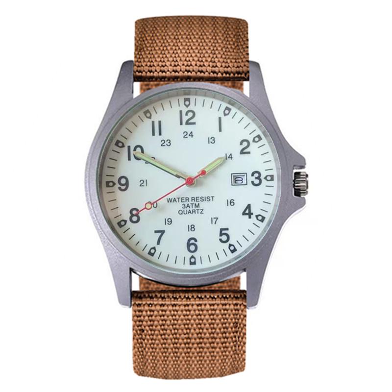 Men's Casual Nylon Band Quartz Sports Watch with Date Function