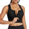 Women Front Zip Racerback Sports Bra For Yoga Fitness Comfortable Moisture Wicking