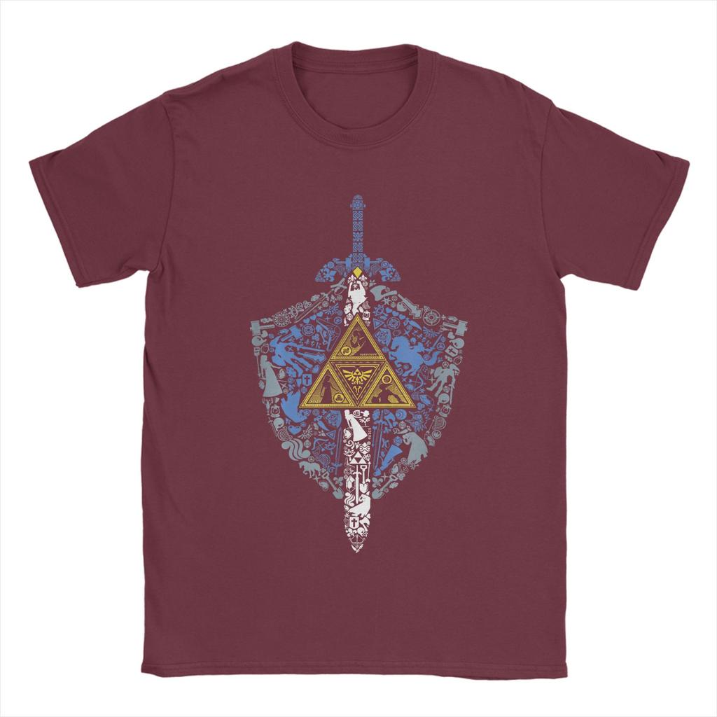 Zeldas Hylian Shield EleUnisext Icons T Shirt Unisexs 100 Cotton TShirts Tee Shirt Short Sleeve Clothing Birthday Present