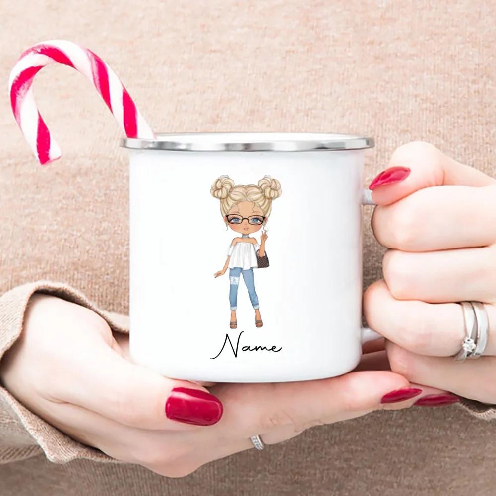 Personlig Cheer Gym Jente Emajle Campingkrus Trykk Kaffekopp Krus Kaffekopper Uvanlig Tekopp Cupshe Personlige Gaver Øl