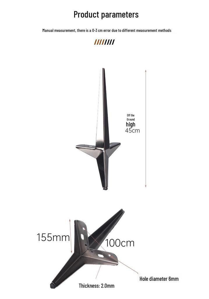 Metal Furniture Legs: Tripod, Sofa, TV Cabinet, Coffee Table, Bedside, and Cupboard Support.