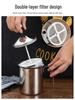 Dual-Layer Stainless Steel Milk Frothing Pitcher - Latte & Coffee Cup Frother
