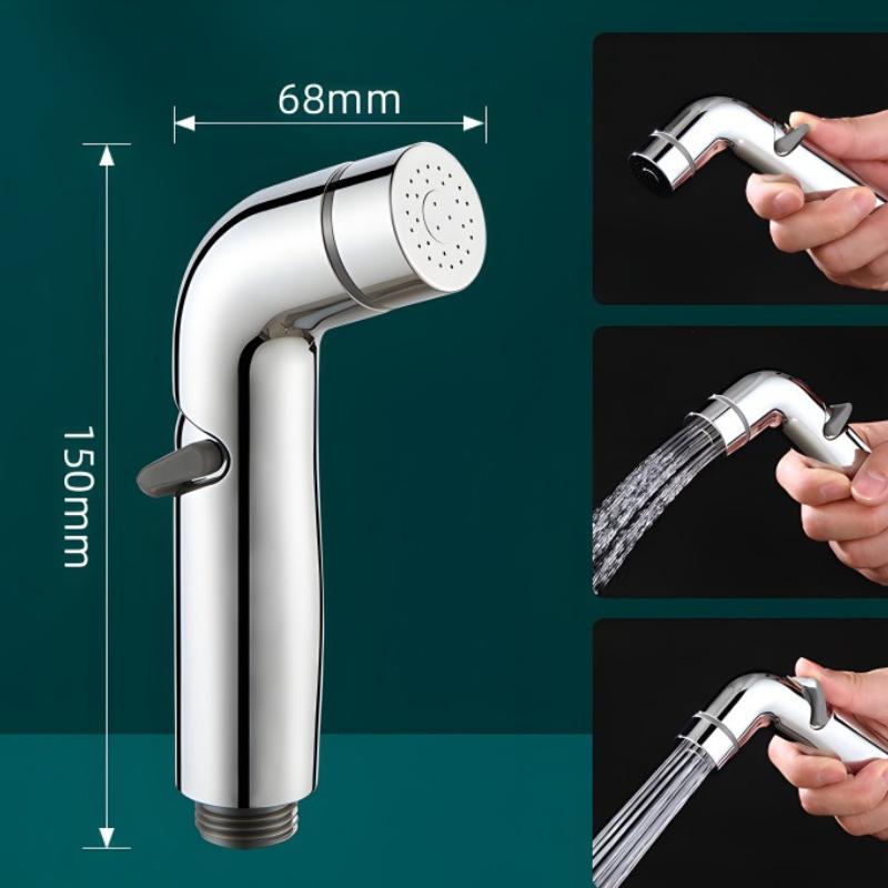 Bidet Toilet Spray Silver Self Clean Handheld Bathroom Bidet Shower Head Faucet Spray Nozzle Holder Hose for Toilet Seat
