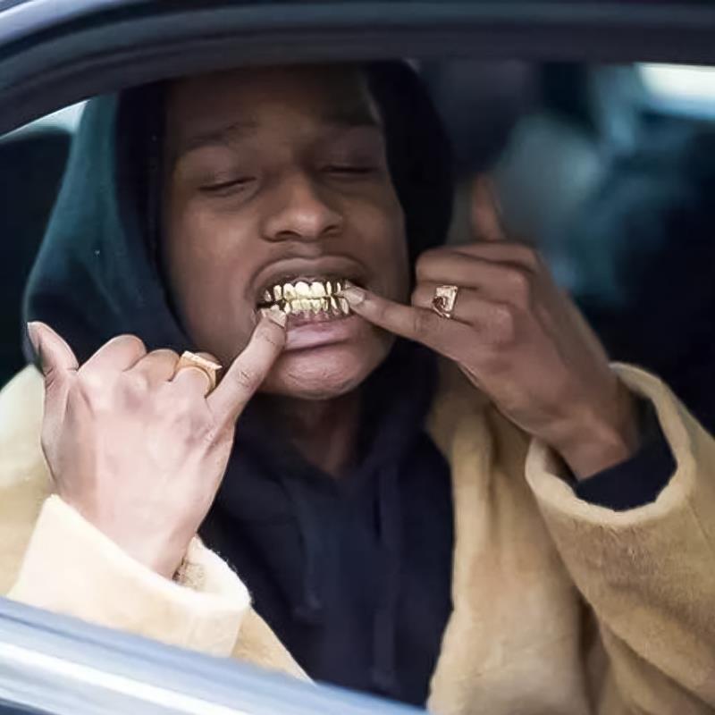 Leopard Print Gold Hip Hop Halloween Metal Grillz
