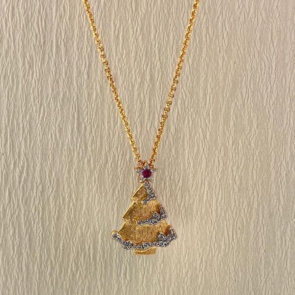 Xiaohongshu Trendy Christmas Tree & Hat Necklace: Stylish & Luxurious Fashion Accessory