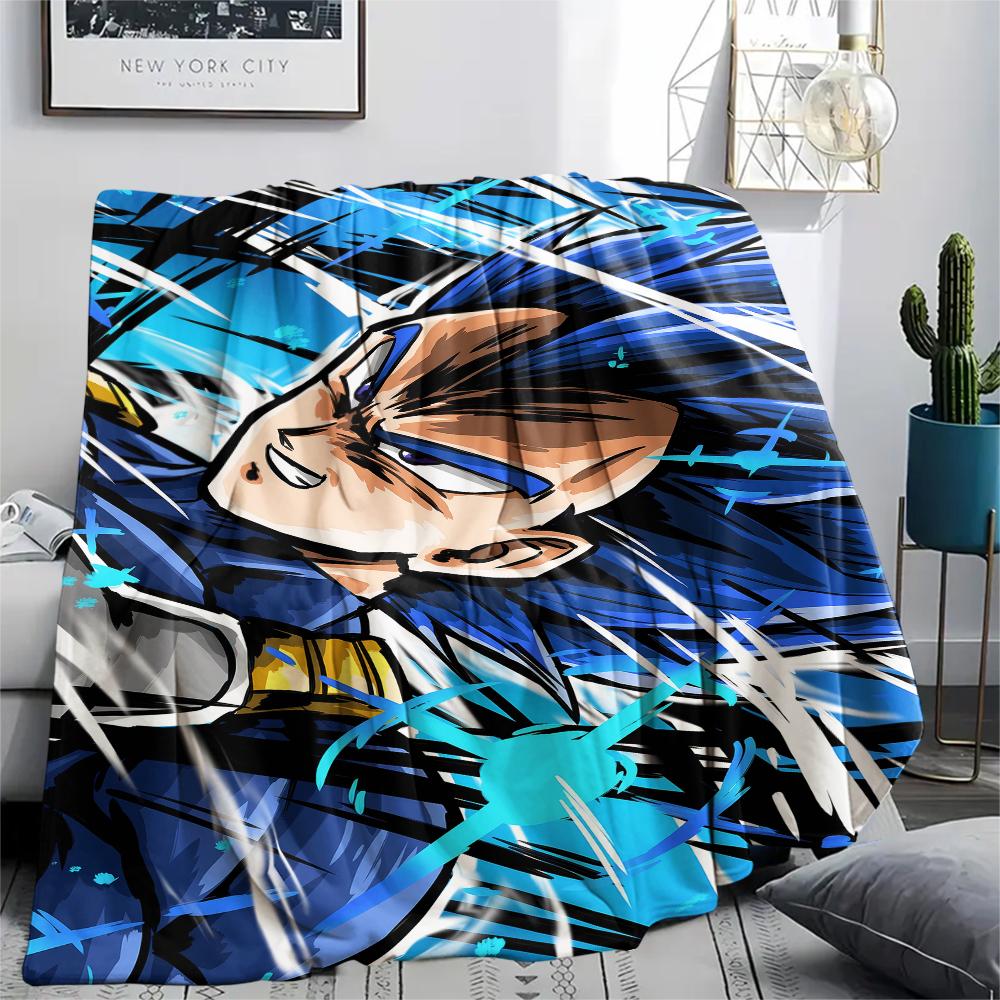 Coperta in Flanella con Stampa Personaggi Dragon Ball, Alta qualità Confortevole per Tutte le Stagioni, Arredamento per la Casa, Calore e Comfort, Perfetta per Regali di Natale