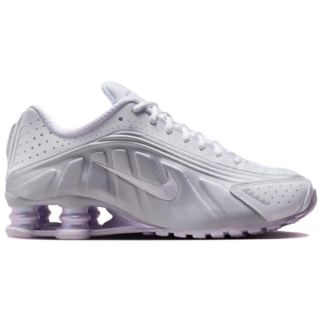 New Nike Shox R4 White Metallic Platinum Barely Grape Women's HF5076-100
