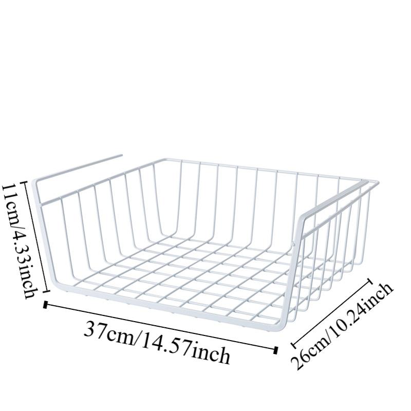 Space Saving Under Table Storage Basket Universal Organizer Storage Rack  Kitchen Organizer