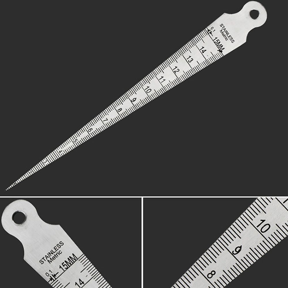 Stainless Steel Feeler Gauge Measuring Tool Gap Gauge Depth Ruler Tapered Ruler Taper Welding Gauge