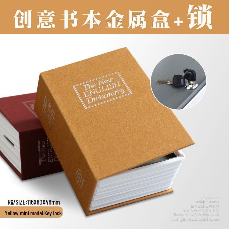 

Металлический сейф-книга с замком и копилка для монет с кодовым ключом Key Lock