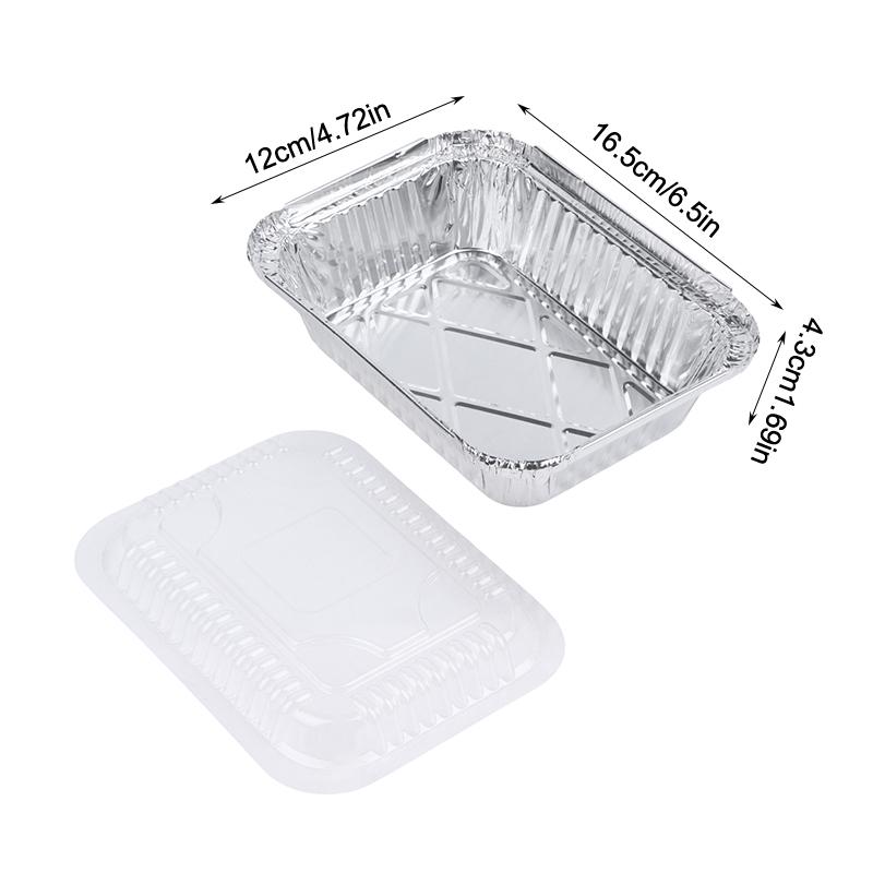 10/20/30/50 ks Hliníkové grilovací odkapávací misky s víčky pro grily na grilování, pečení 470 ml Grilovací odkapávací misky na tuk Kuchyňské náčiní