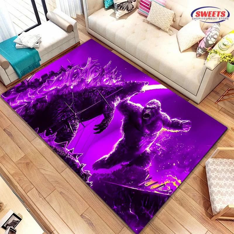 

Нове прибуття ! Класичний килим Godzilla VS Kong, Килимок для вітальні, спальні, біля ліжка, Нековзкий, міцний, великої площі, Килим для домашнього офісу 40x60cm (16x24in)