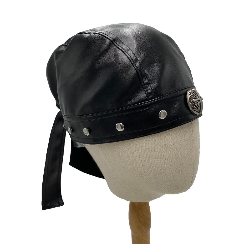 Rivetto Custodia in Pelle Cinturino per la Testa Cappellino Cappellino Harley Cappellino Ferroviario Cappellino Pirata Cappellino Baotou in PU