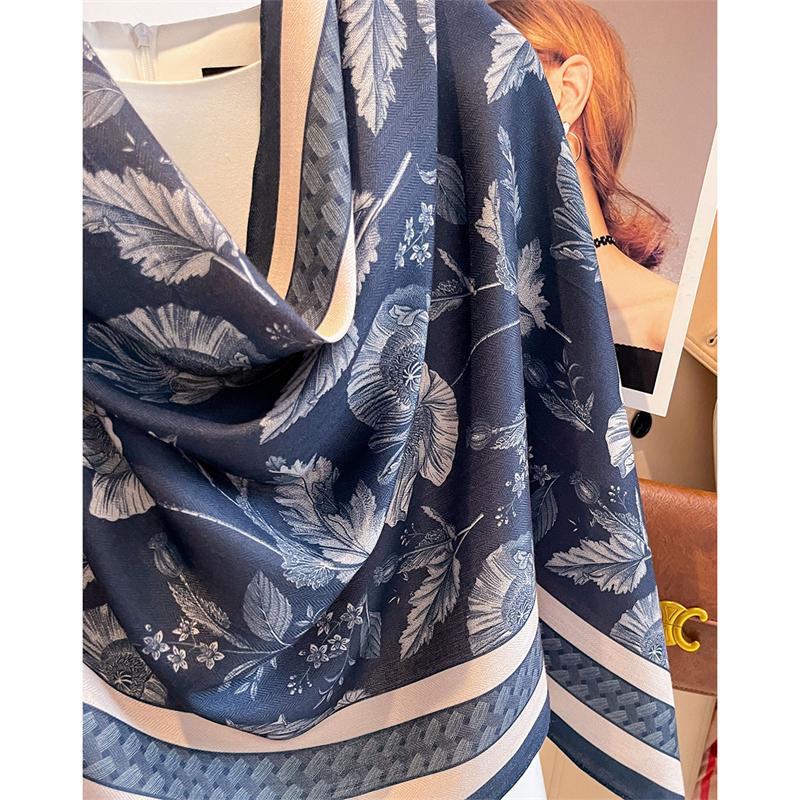 New Double Face Luxury Women Scarf Shawl Print Cotton Linen Feeling Tassel Muslim Hijab Wrap Turban Pashmina