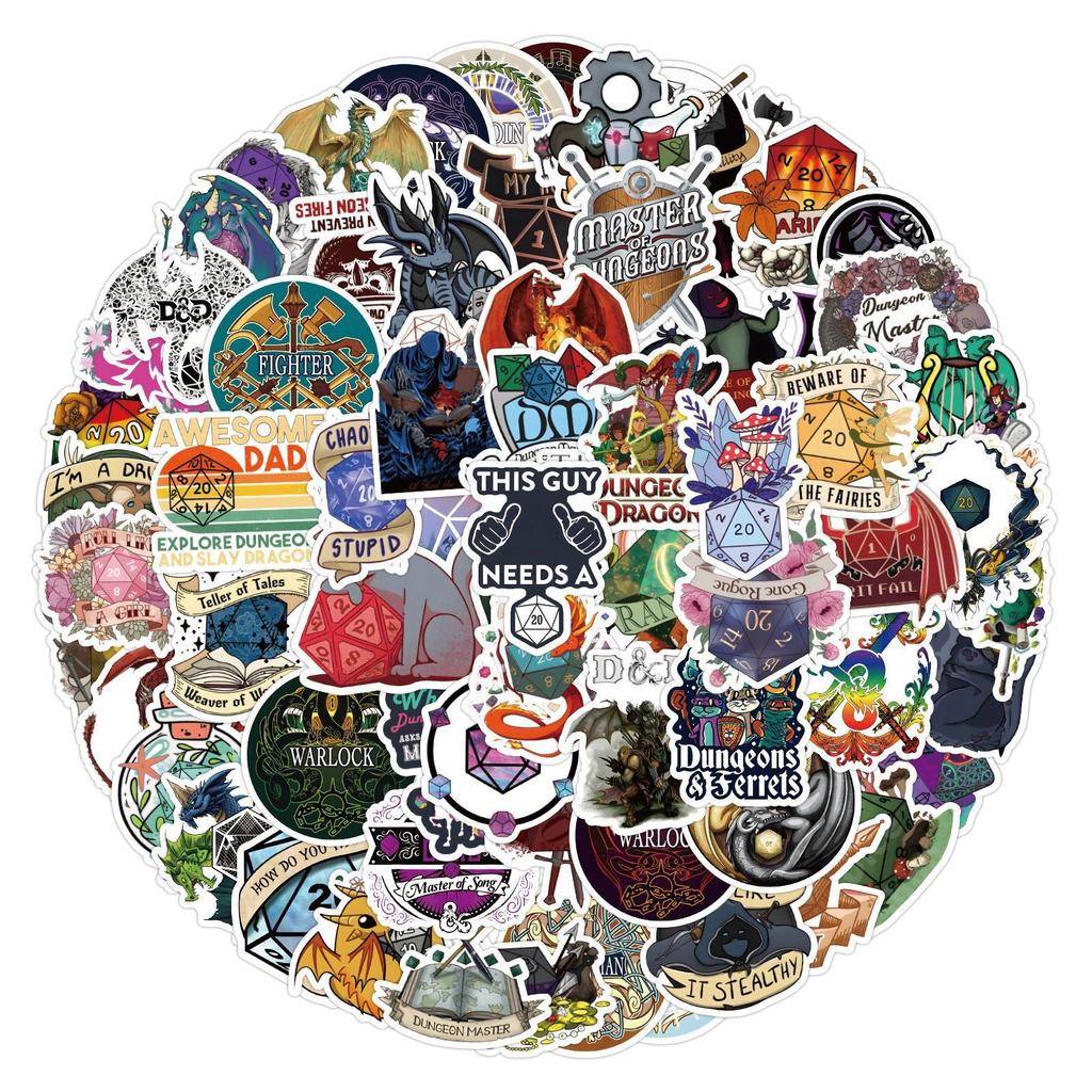 100pcs Suitcase Stickers Waterproof Stickers Scooter Computer Tablet Cartoon Decoration