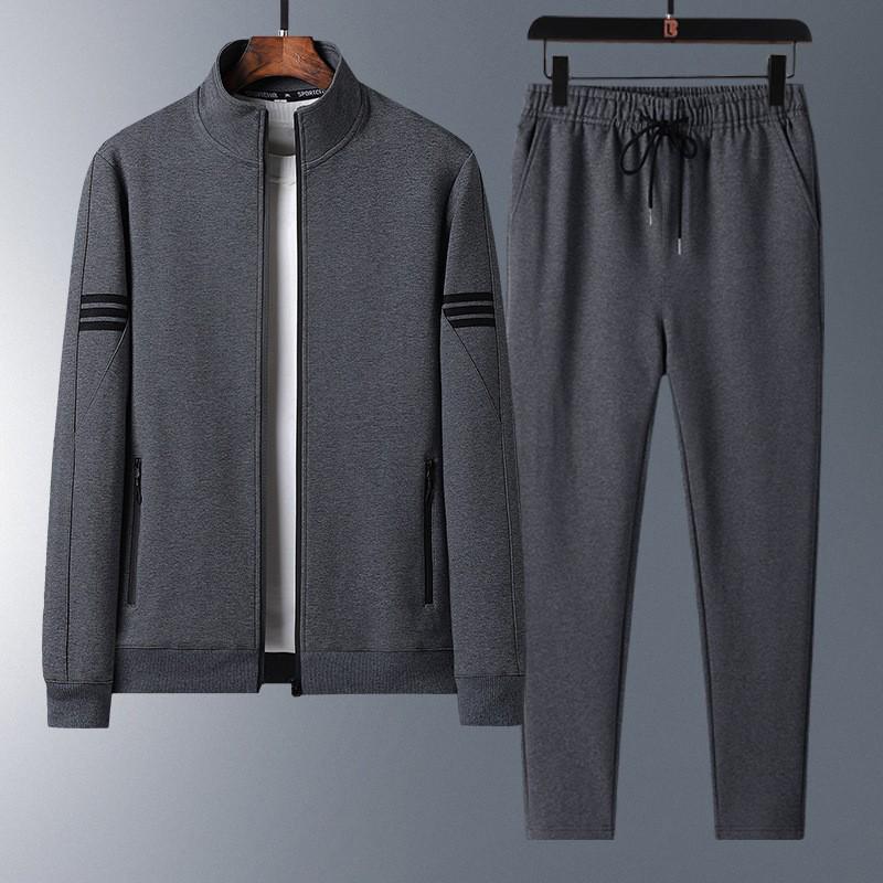 Pánská volná tepláková souprava pro střední a starší věk - jarní/podzimní ležérní bunda