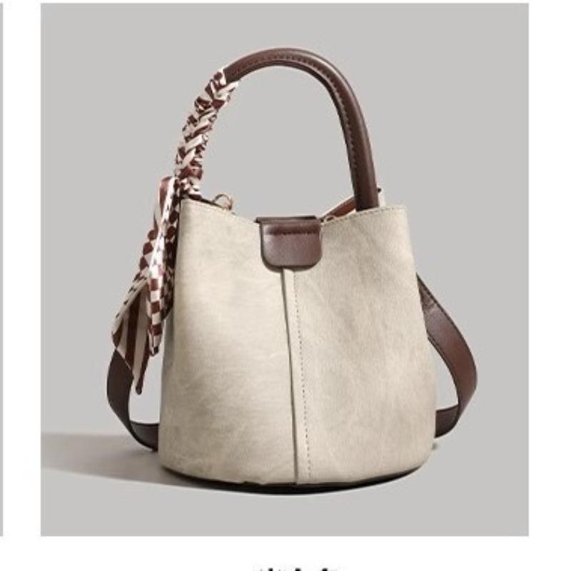 Simple Hand-held Bucket Bag for Women's Summer Fashionable and Versatile Work Commuting One-shoulder Crossbody Bag