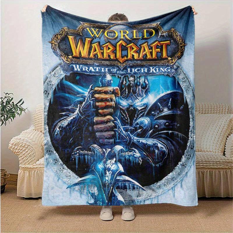 

1pc World of Warcraft: Wrath of the Lich King Home Decor Blanket, Perfect Gift for Bedroom, Living Room, Travel, Camping, Car, Beach, Office Nap, Cozy 130x150cm