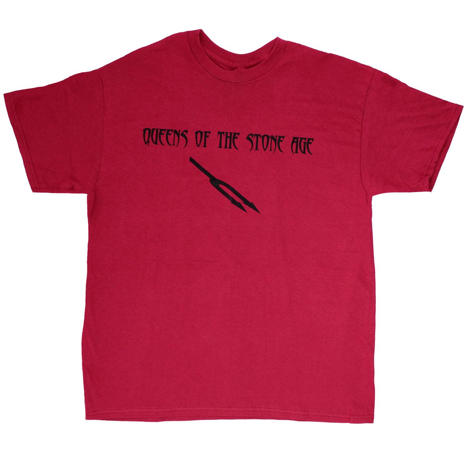 Men s Queens Of The Stone Age Deaf Songs Slim Fit T-shirt XX-Large Red XL