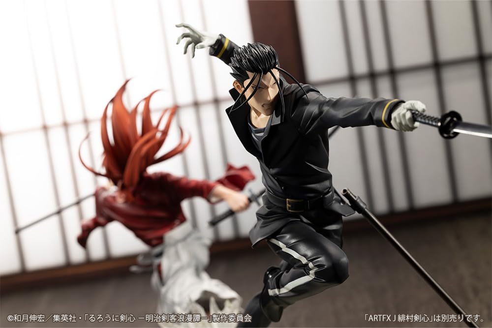 Kotobukiya TV Anime Kenshin Swordsman Romantic ARTFX J Saito Hajime Scale PVC Painted Complete Figure "Rurouni -Meiji Story-" 1/8