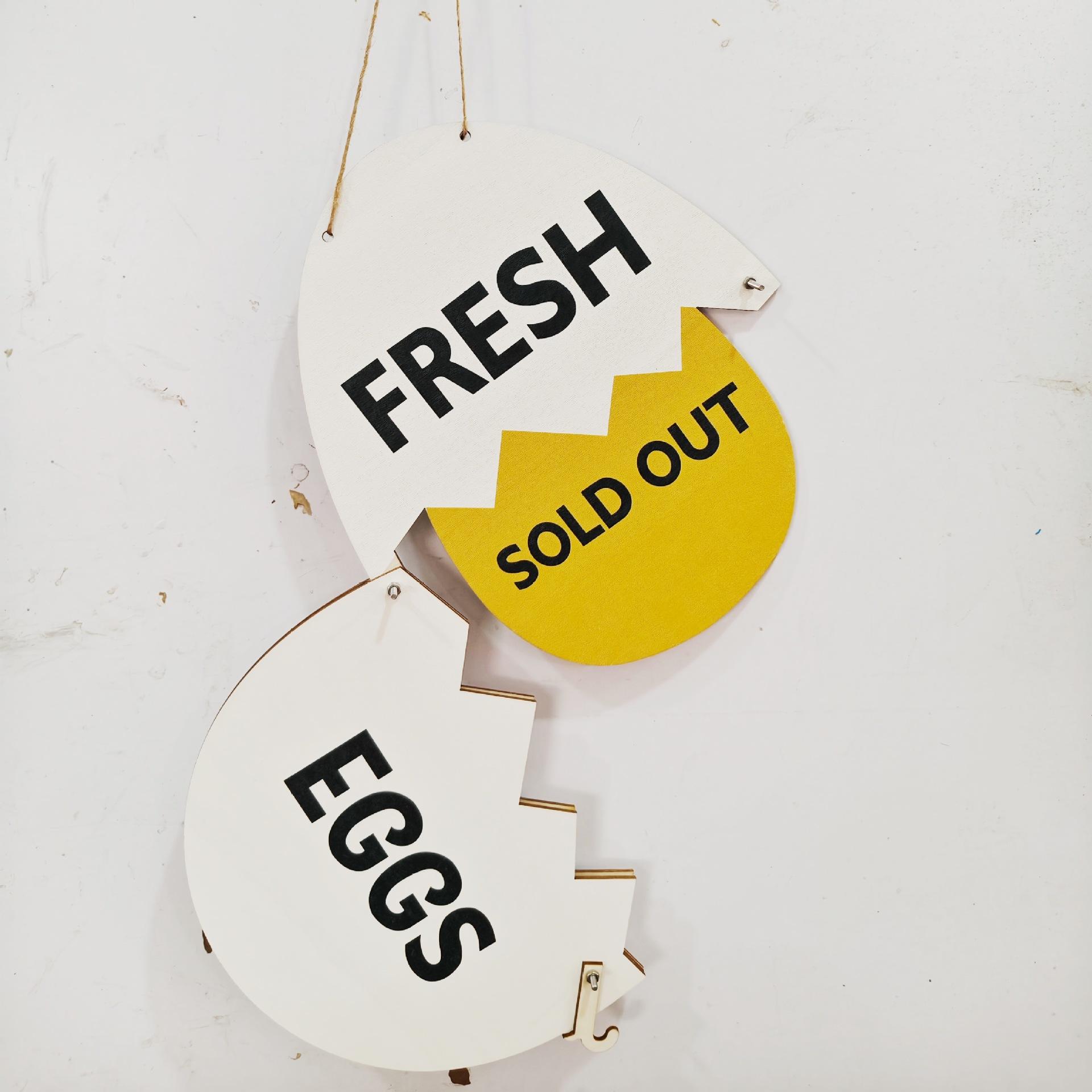 

Farm Fresh Eggs Sign - Rustic Farmhouse Decor for Coop & Market,Eggs Sold Out Sign,Fresh Chicken Eggs Station Yard Sign