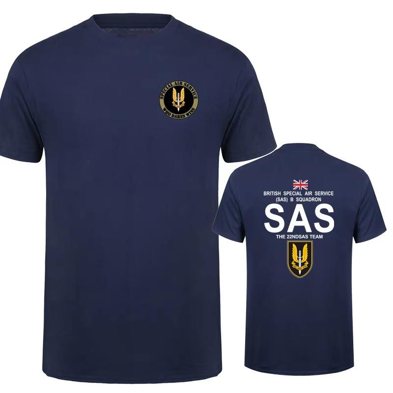T-shirt Militare SAS Cecchino Uomo Maglietta Esercito per Uomo Operazioni Militari Speciali Manica Corta Cotone Uomo Estate T-shirt