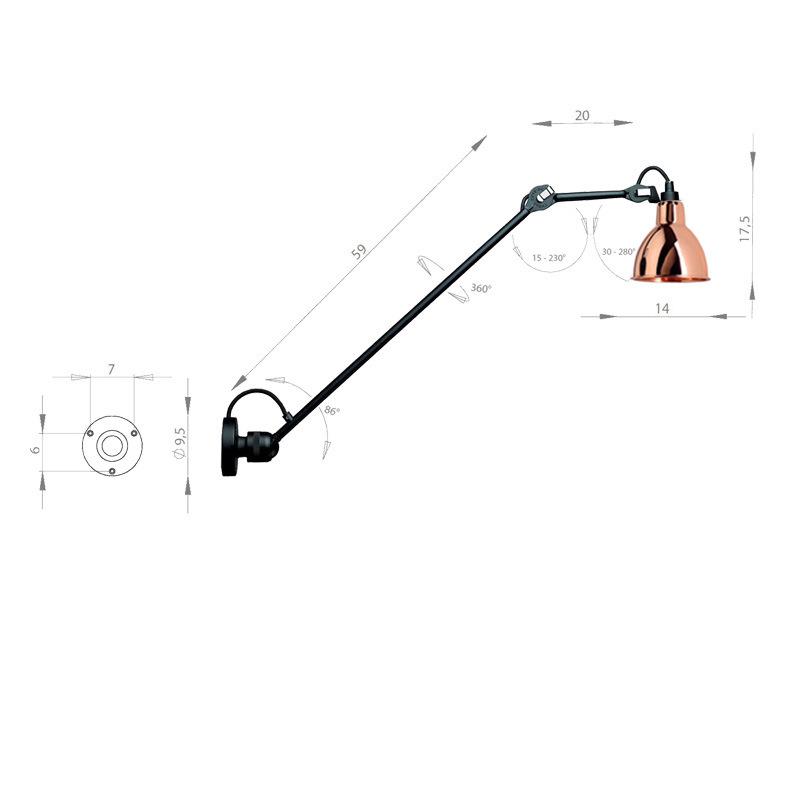 Modern Nordic Minimalist Swing Arm Wall Lamp