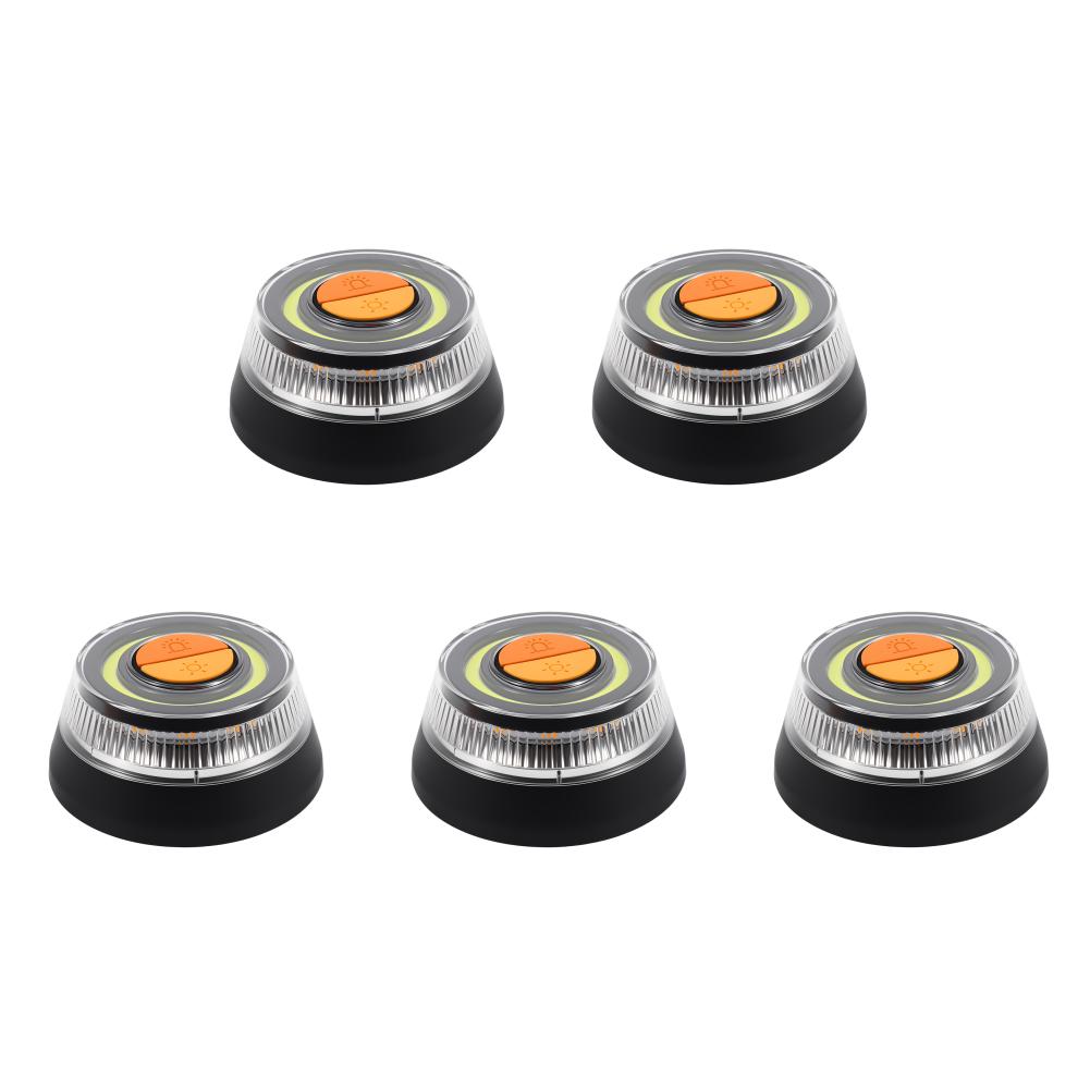 1-5pcs Car Emergency Lights LED Warning Strobe Lights White Yellow Flash Strong Magnetic Induction Automotive Safety Accessories