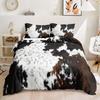 Three-Piece Animal Texture Cowhide Quilt Cover Digital Printing Kit Bedding