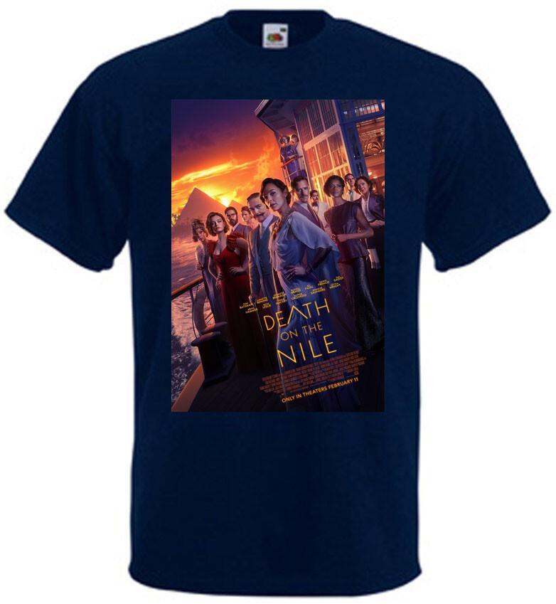 

26 Death on the Nile T shirt navy movie poster all sizes S-5XL Unisex T-Shirt XXL
